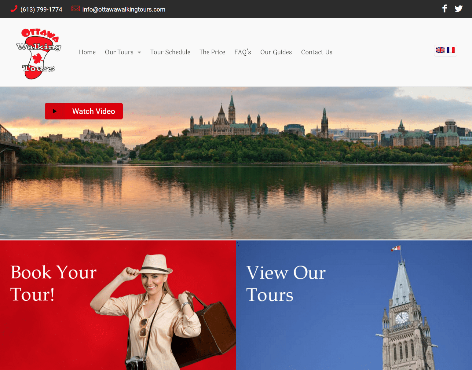 Portfolio Image of Ottawa Walking Tours Web Site